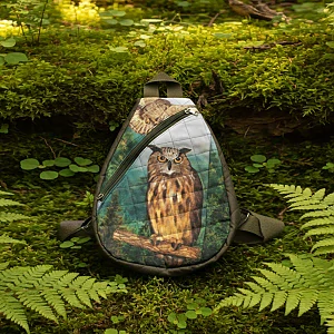 Malý batoh,popruhy přes obě ramena. Výška 34cm x 26 cm