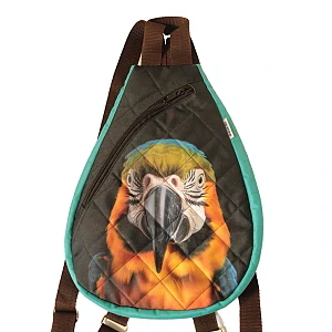 Malý batoh,popruhy přes obě ramena. Výška 34cm x 26 cm